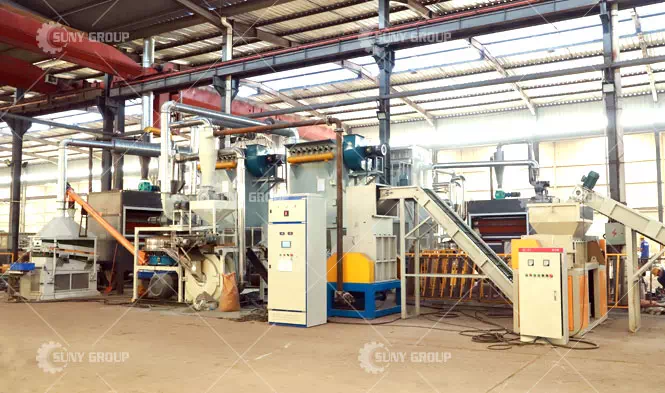 Waste circuit board crushing and recycling process