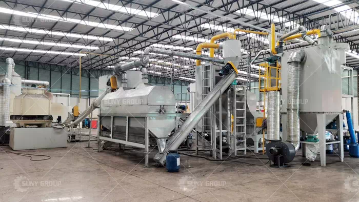 Lithium battery recycling production line customer site