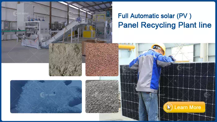 Solar panel recycling production line