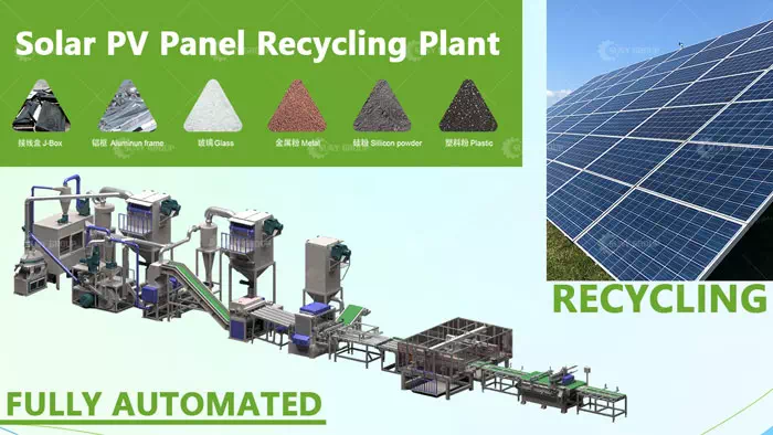 Photovoltaic panels recycling unit
