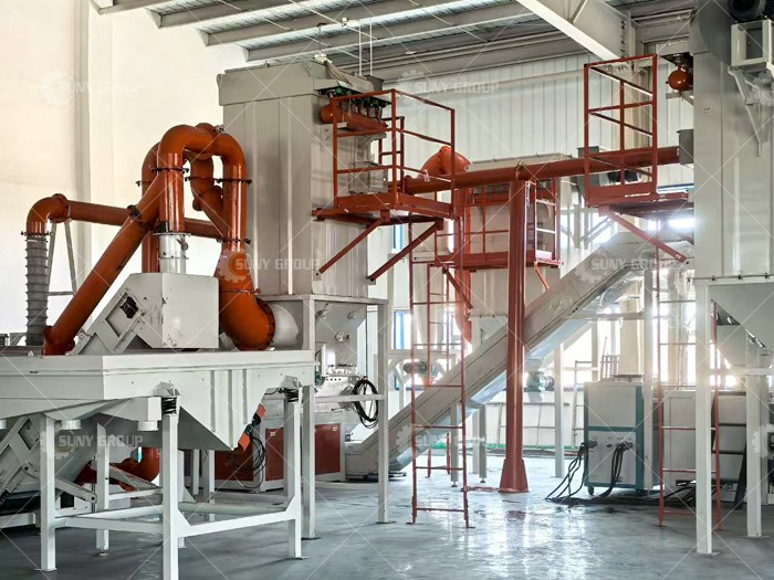 Qinghai PV Panel Crushing Sorting and Recycling Equipment Site