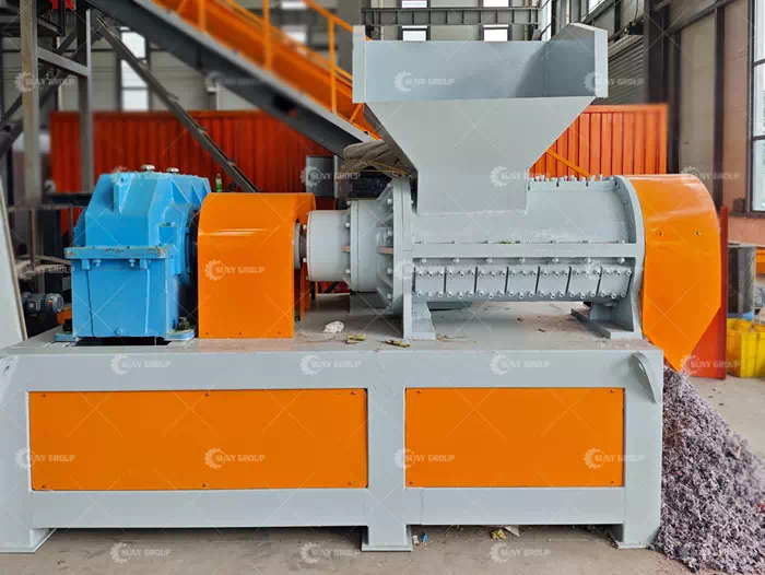 High Efficiency Spiral Shredder for Soft Material Recycling