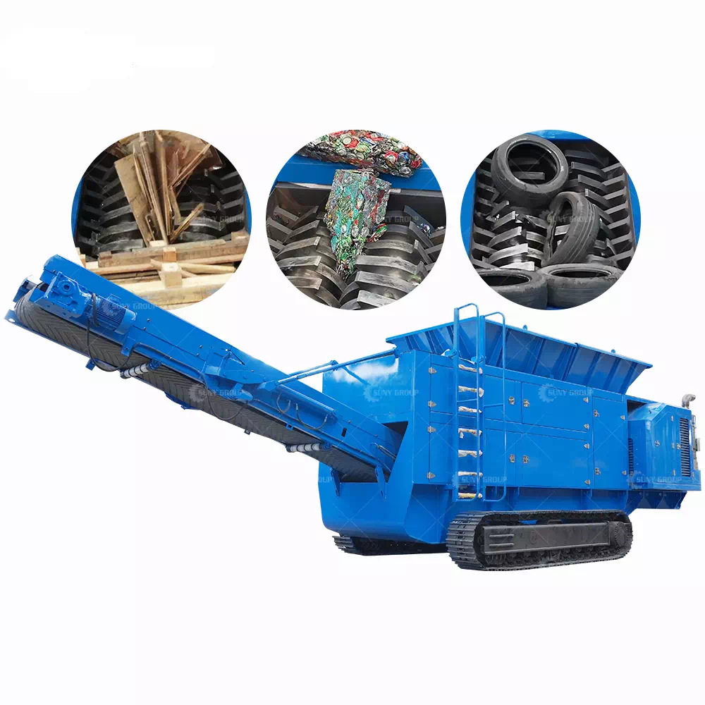 Mobile Dual Shaft Shredder Machine
