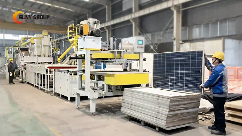 Semi-Automatic Solar Panel Recycling Plant