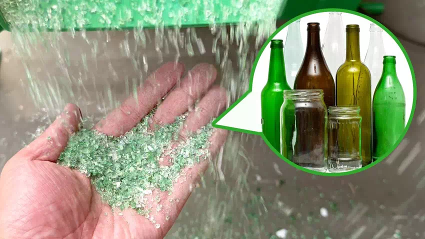 Glass Cullet Crusher with Pulverizer System