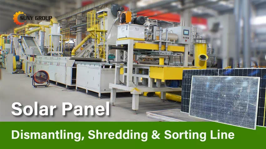 PV Module Disassembly Crushing and Sorting Line