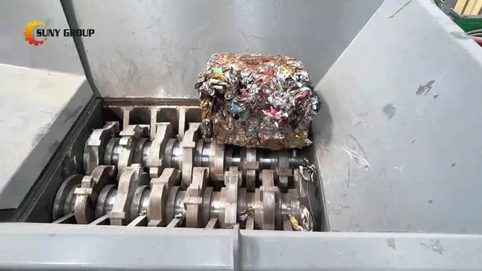 Mobile Pre-Shredder and Debaler for UBC Bale Recycling