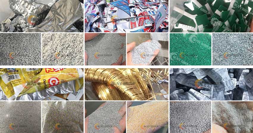 Aluminum Plastic Recycling Line Raw Materials Products