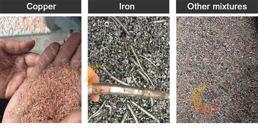 Horizontal Hammer Recycled Material