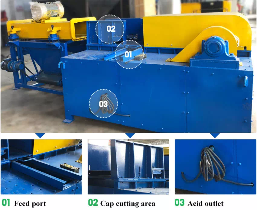 STRUCTURE OF LEAD ACID BATTERY RECYCLING EQUIPMENT